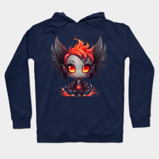 Fiery Enchantress: Adorable Dark Fairy Hoodie